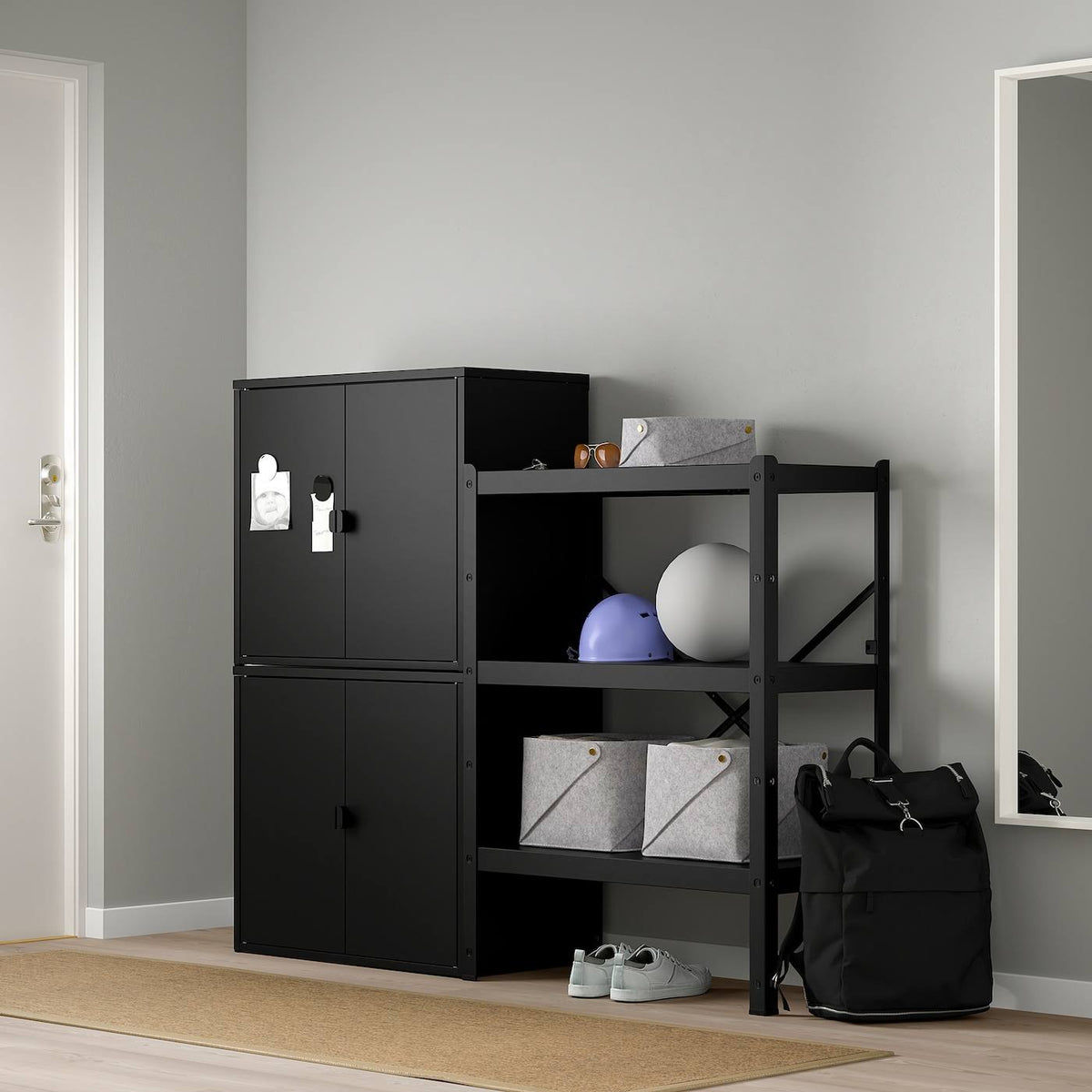 Black Cabinet with 2 Doors Z289