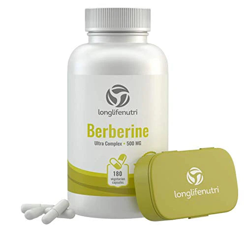 Berberine Supplement 500mg HCL Extract 180 Vegetarian Capsules P832124