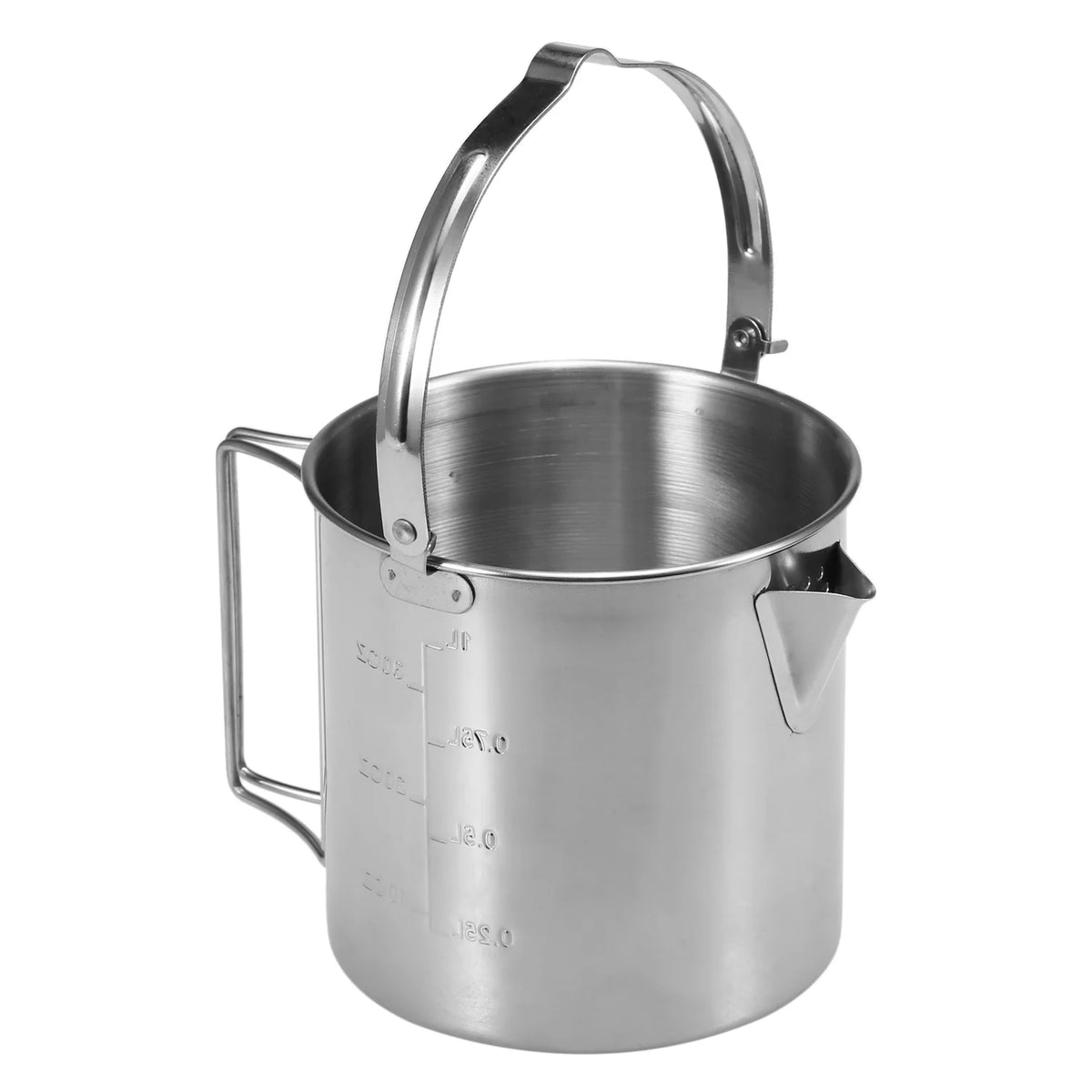 1L Stainless Steel Cooking Kettle with Foldable Handle L69317