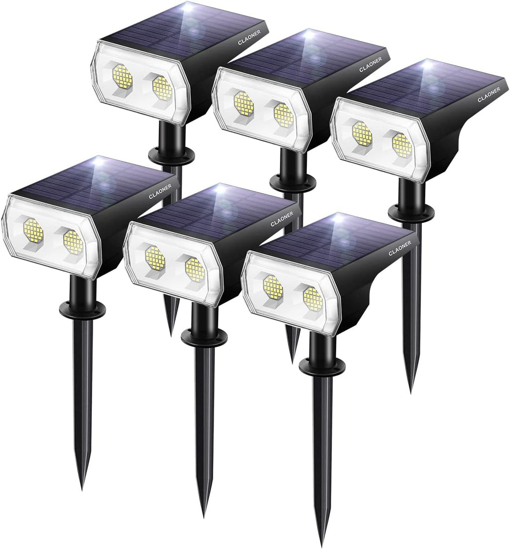48 LEDs IP65 2 in 1 Solar Spotlights 8 Pack Cold White R27805