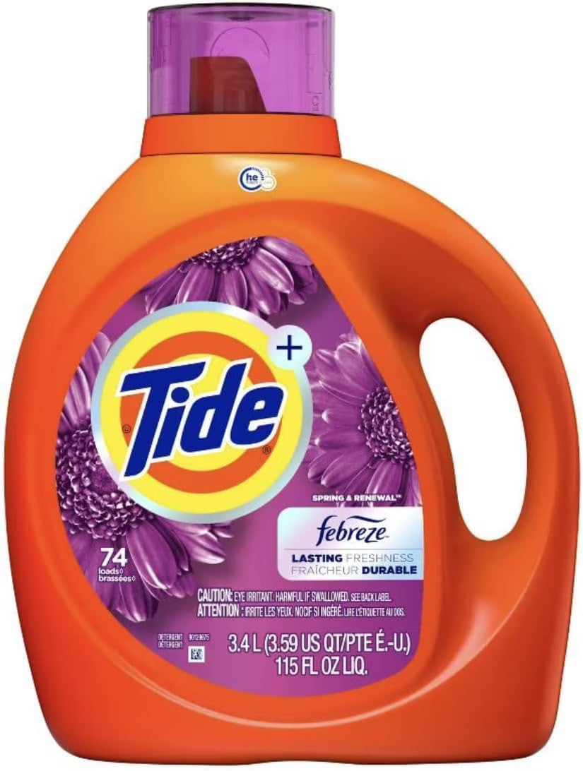 Tide Laundry Detergent Liquid Soap, 115 Fl Oz, 74 Loads Q48982