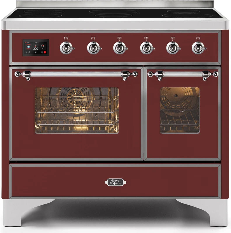 Burgundy Induction Range with Electric Oven W817009