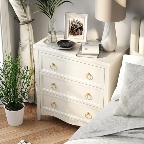 White 3-Drawer Dresser D970