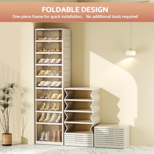 6 Tier 24 Pairs Foldable Plastic Shoe Cabinet R9197