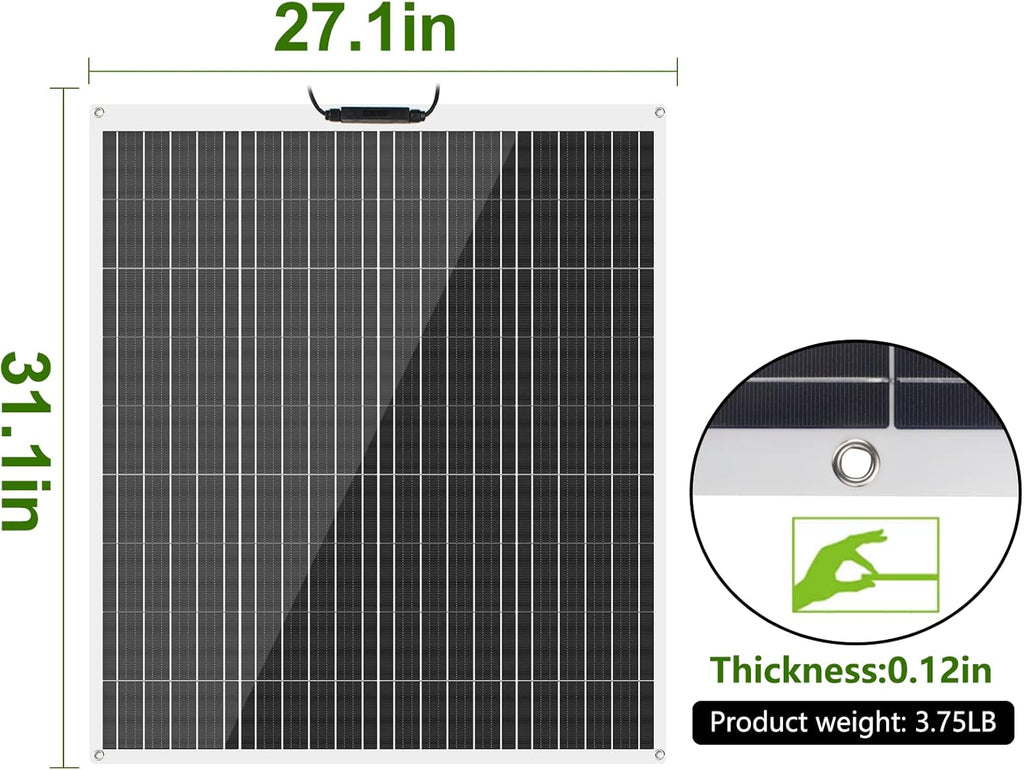 100W 12V Monocrystalline Flexible Solar Panel Q4279