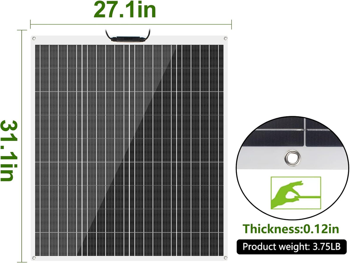 100W 12V Monocrystalline Flexible Solar Panel Q4279