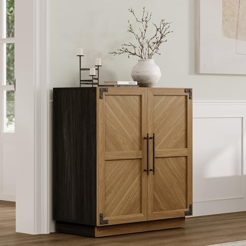 Sideboard Buffet Cabinet with Doors and Adjustable Shelves D7962