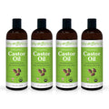 16oz x 4 Pack 100% Pure Hexane-Free Cold-Pressed Castor Oil D5593