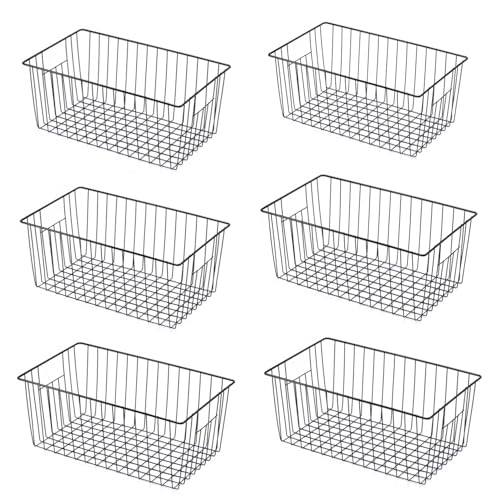 Metal Wire Freezer Basket Organizer with Handles R242