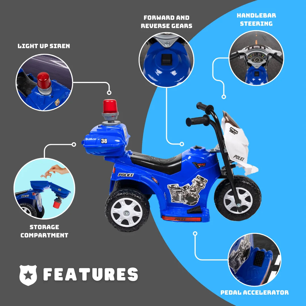 6-Volt Battery-Powered Ride-On Motorcycle M435444