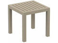 Taupe Square Resin Patio Side Table I9648