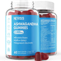 Sugar Free Ashwagandha Gummies 2000mg with Magnesium Glycinate, Rhodiola Rosea, Saffron, Zinc, Lemon Balm, B6 - 60 Counts I163