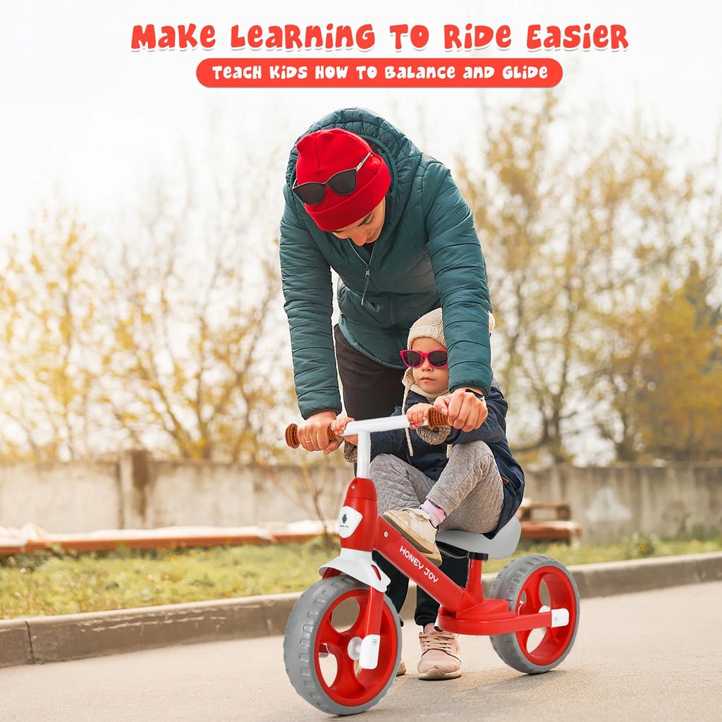 Kids Balance Bike Toddler Training Bicycle Red I6849