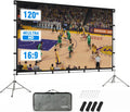 Outdoor Projector Screen with Stand, 120 Inch, Double Sided Projection Screen with Bag U71548
