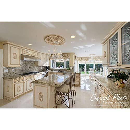 7 1/2x22OD x 1 1/8x22P Ceiling Medallion, Hand-Painted Mississippi Mud Crackle O90144