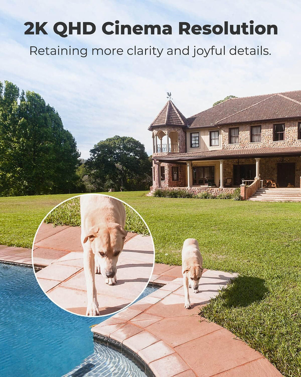 Outdoor Security Camera 4MP Dual Band WiFi Solar Battery Powered Spotlight Motion Detection Local SD Card Cloud Storage V827