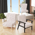Cream Damask Upholstered Accent Chair K900455