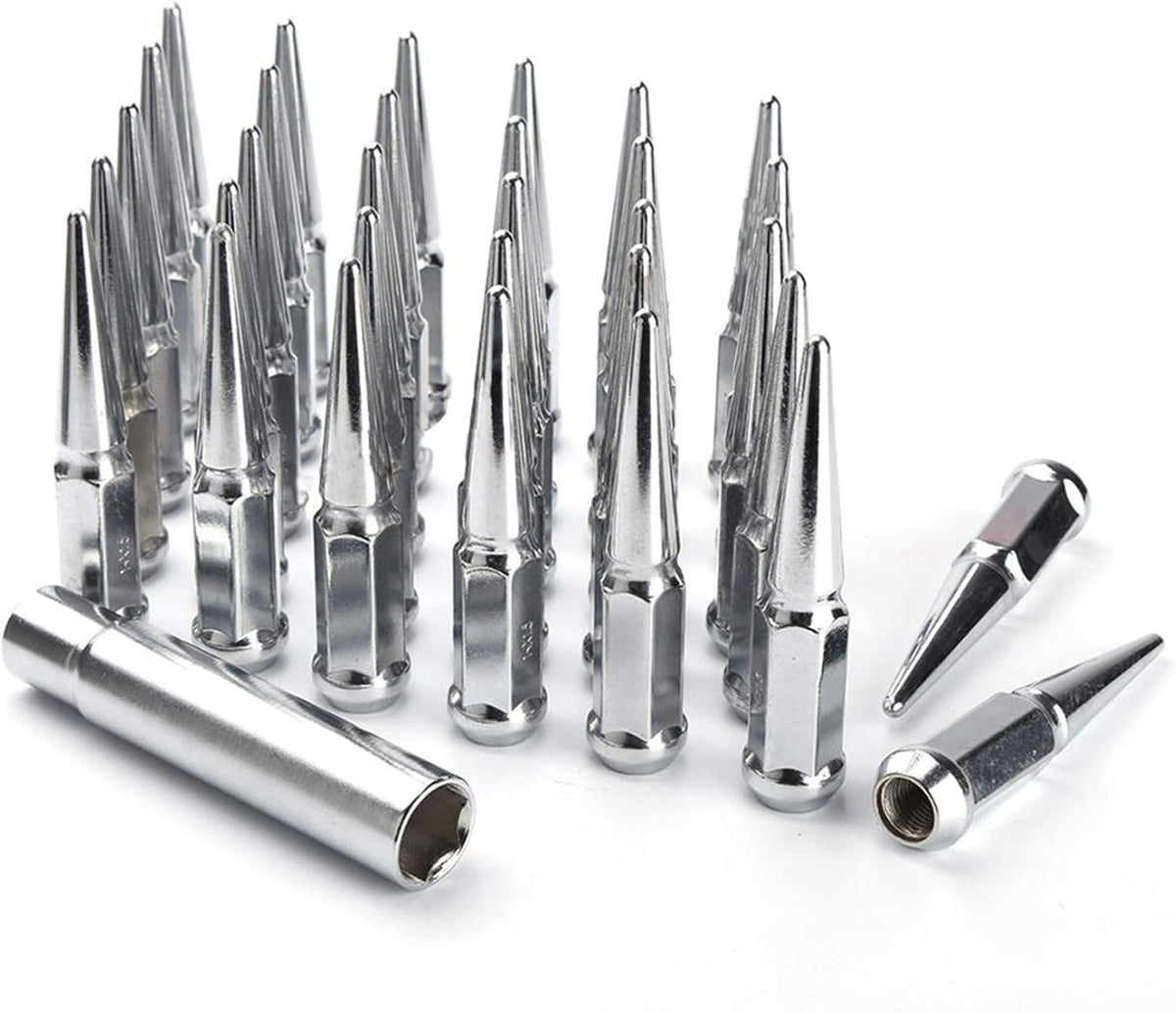 32 Spike Lug Nuts Black 1/2-20 Taper Q326