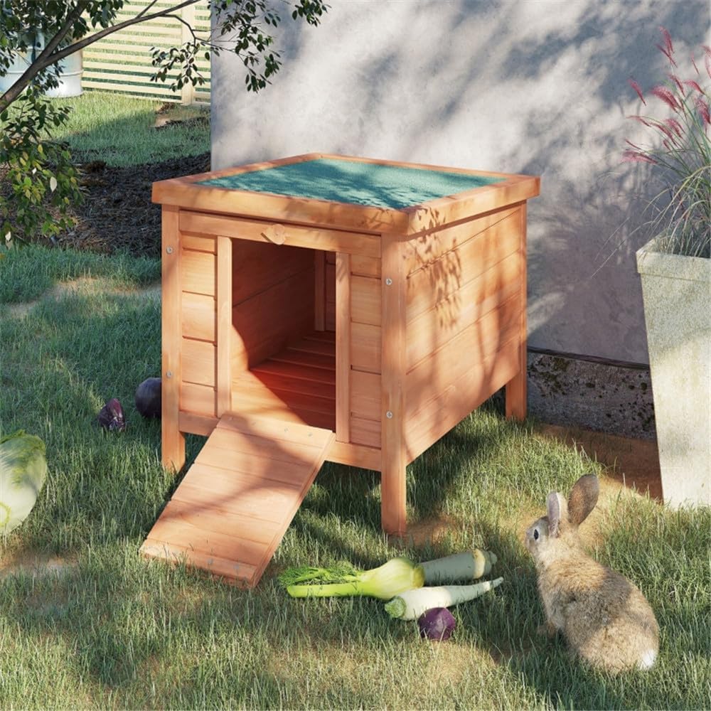 Large Natural Wood Dog House Y57141