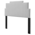 Twin Size Velvet Light Grey Headboard E901043