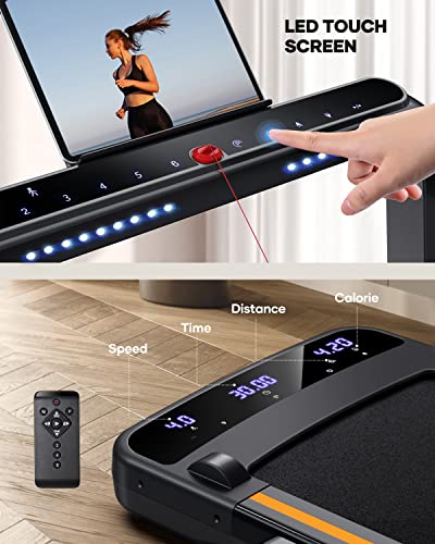 3.0HP Foldable Compact Treadmill with Dual LED Touch Screens N12438