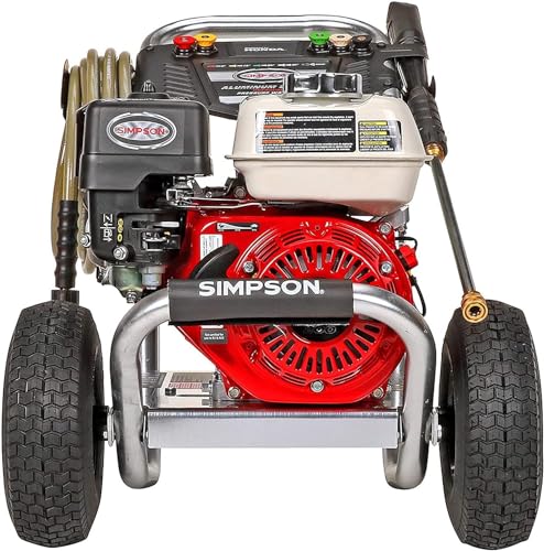 4200 PSI Gas Pressure Washer, 4.0 GPM Power Washer, Honda GX390 Engine, 50-Foot Steel-Braided Hose, Aluminum Series K76622