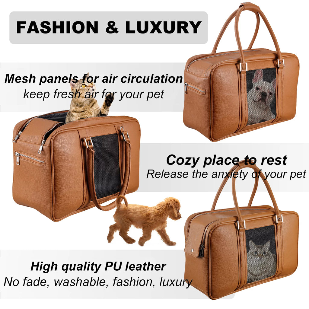 Dog Purse Carrier for Small Dogs with 2 Extra Pockets H2908