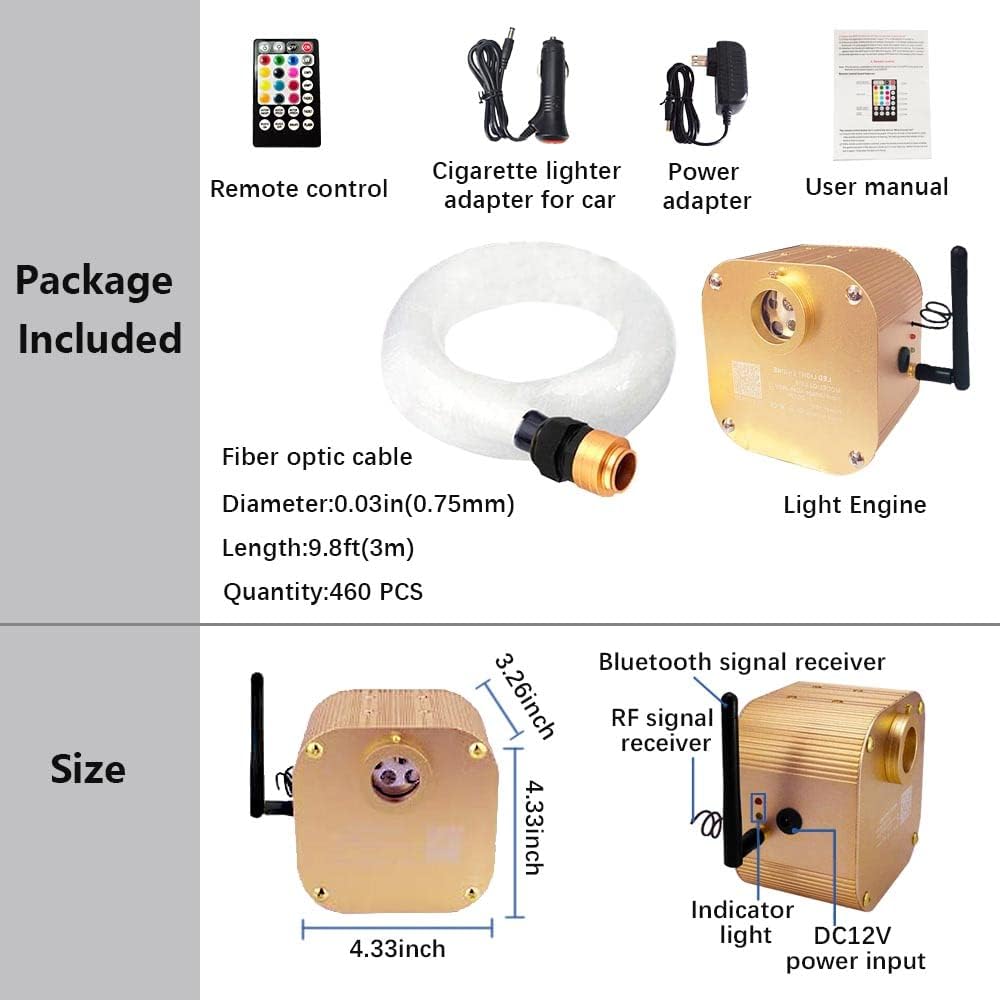 20W RGBW LED Starlight Headliner Light Kit with APP Remote V53354