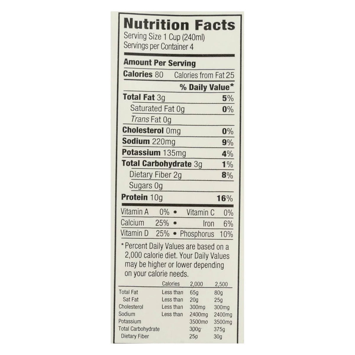 Organic Unsweetened Vanilla Almond Milk T11921