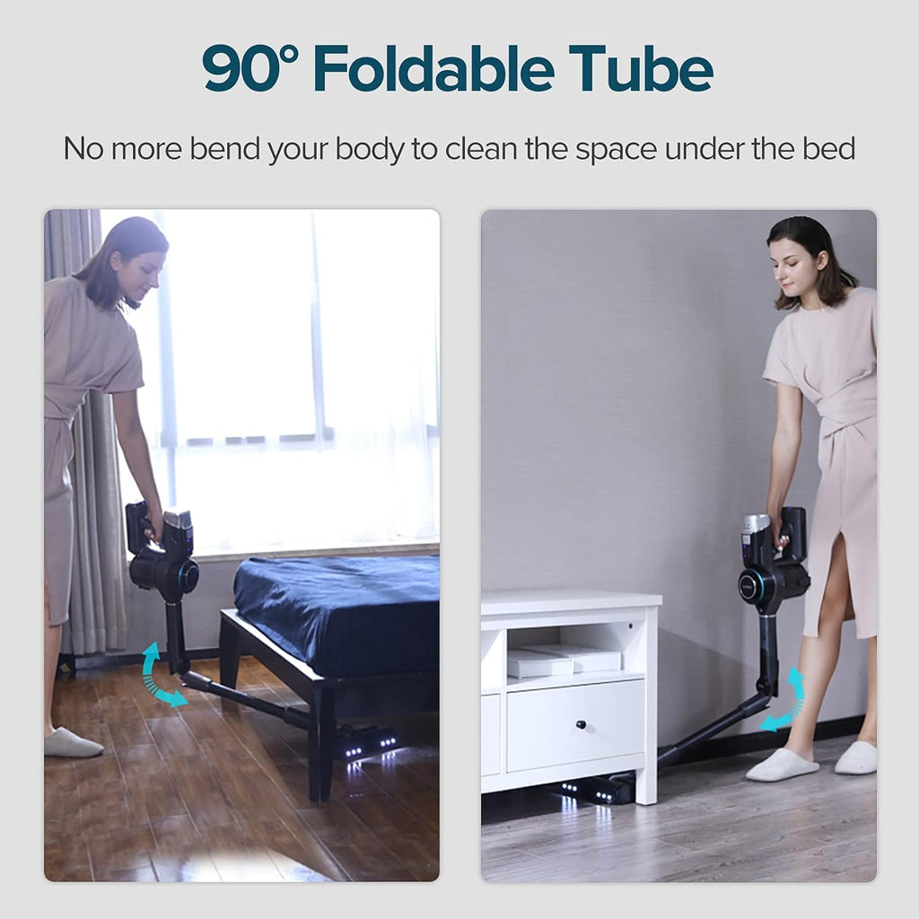 Foldable Cordless Stick Vacuum Cleaner 23Kpa 60 mins Runtime with Detachable Battery B4252