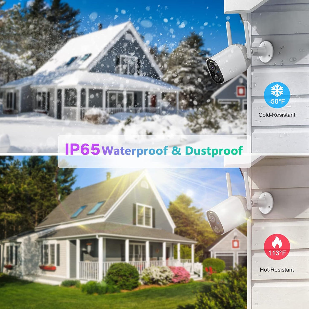 Wireless Rechargeable Battery Security Camera HD 1080P X374891