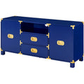 52" TV Stand in Navy and Brass C116