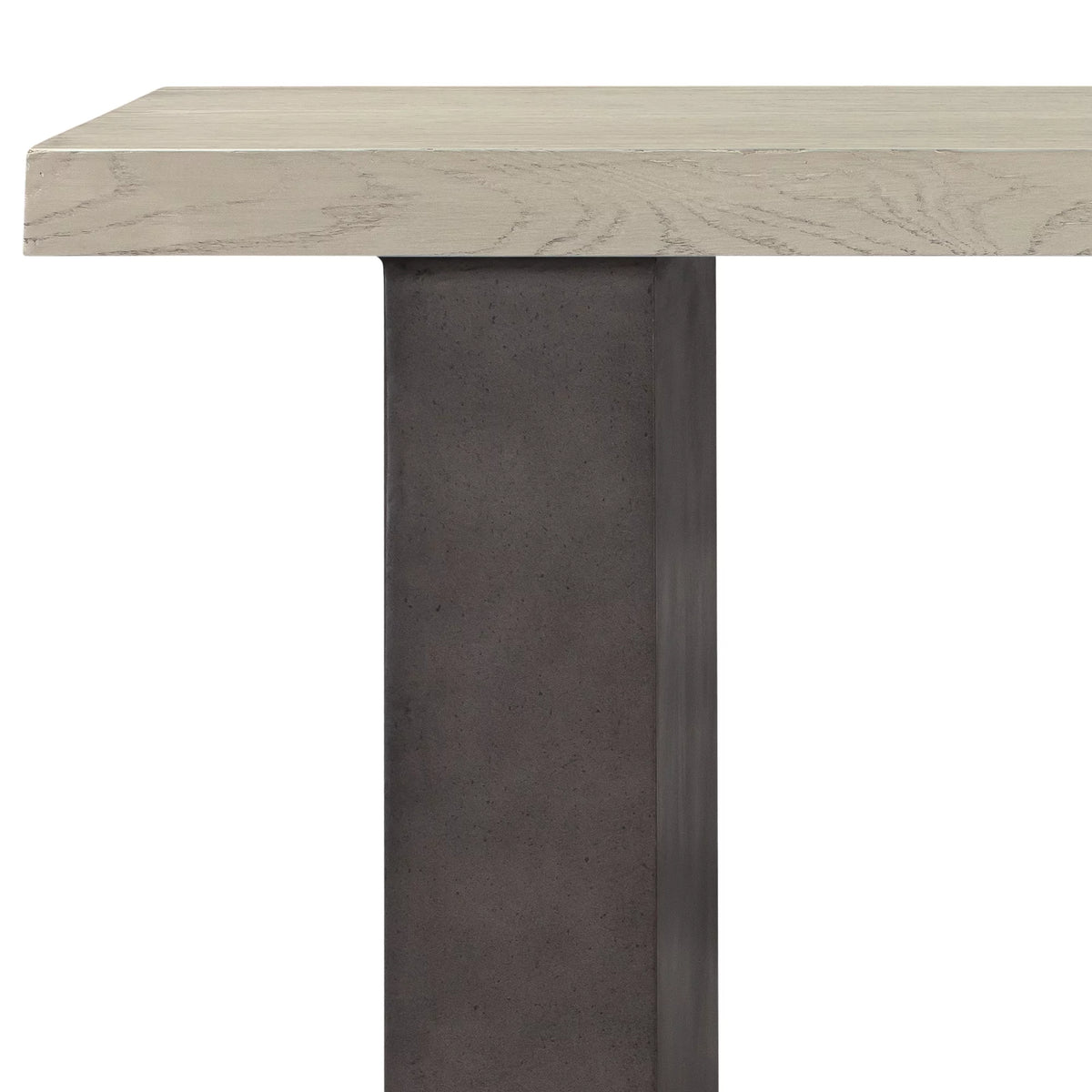 Concrete and Grey Oak Wood Console Table K91949