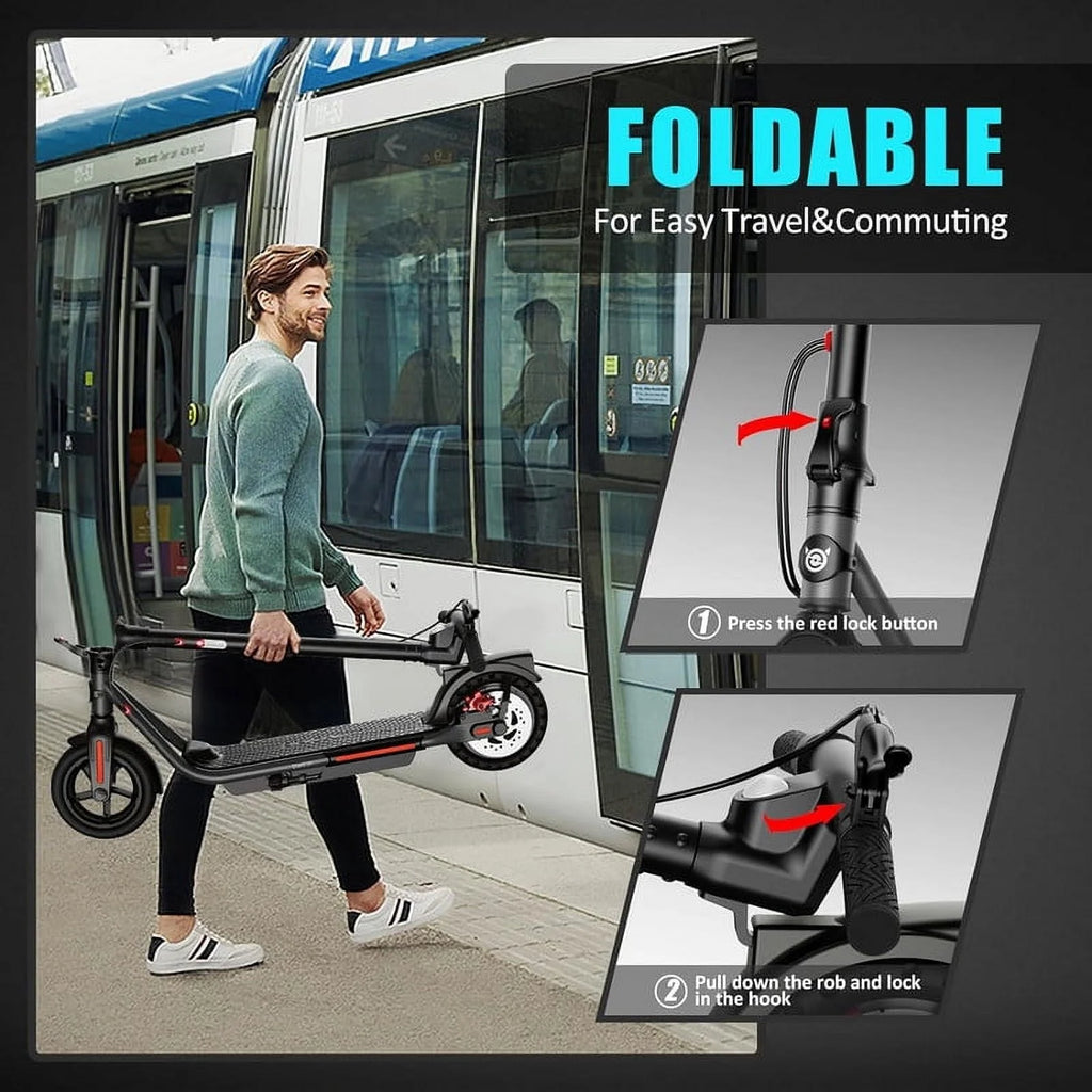 Electric Kick Scooter 300W Motor 8.5 Tires 15 Miles Range 19 Mph Folding U51463