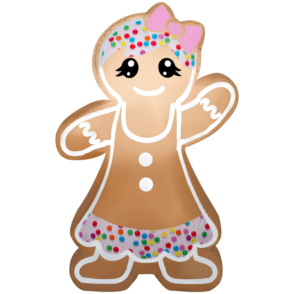 4 Foot Christmas Gingerbread Girl Inflatable V27790