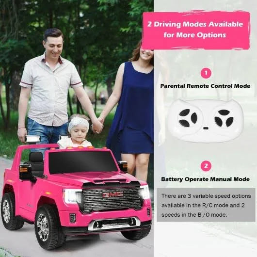 12V 2-Seater Pink Kids Ride on Truck with Storage Box K47766