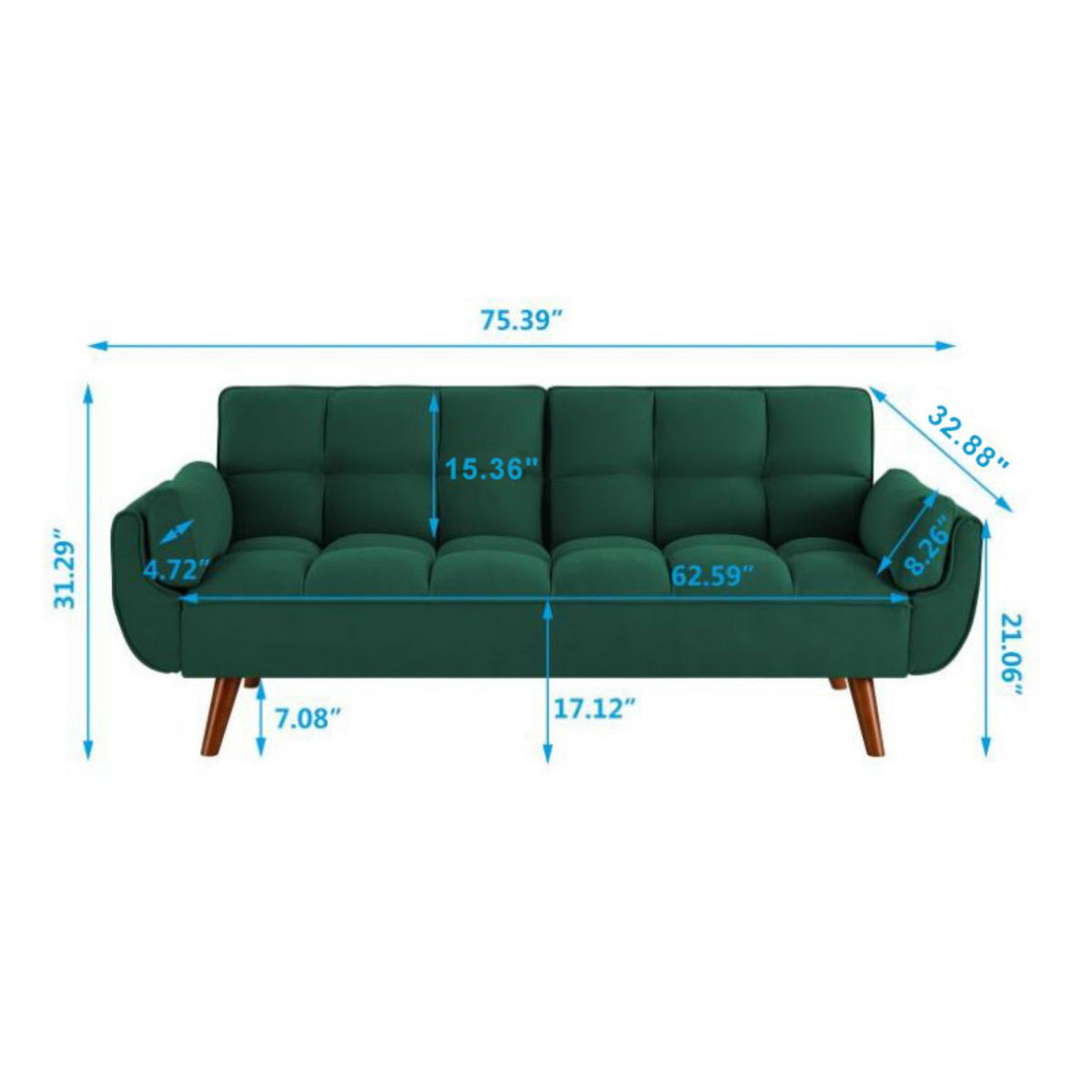 Adjustable Velvet Sofa E9546