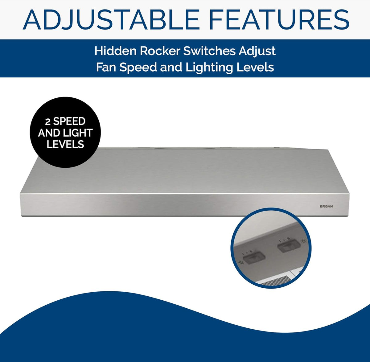 Stainless Steel 24-inch Under Cabinet Range Hood with Light C12569