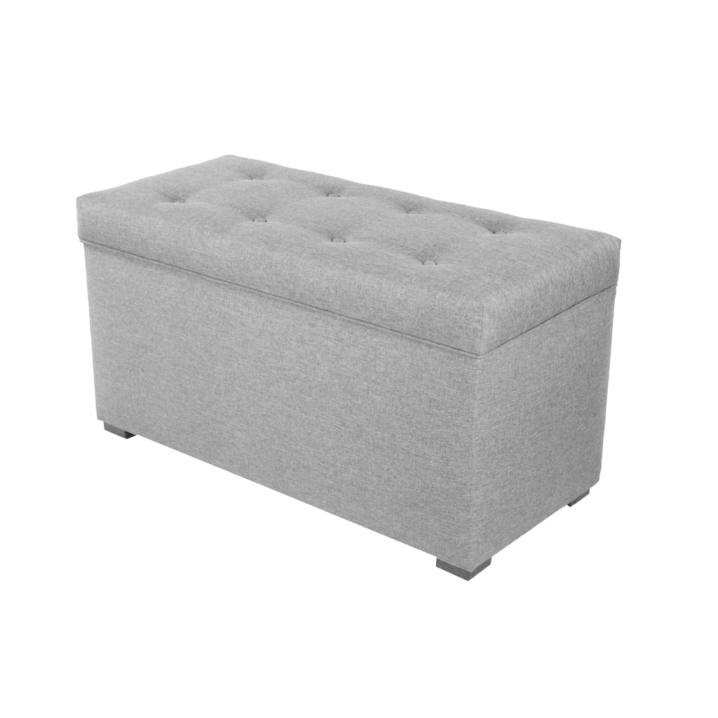 Green 8 Button Tufted Storage Bench R70339