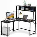 L-Shape Desk with Hutch A7656