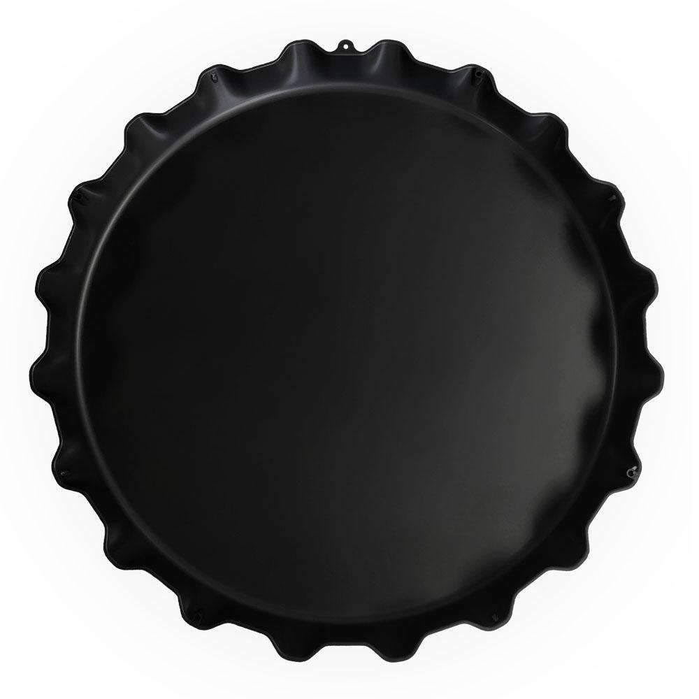 Bottle Cap Wall Sign Black J2344