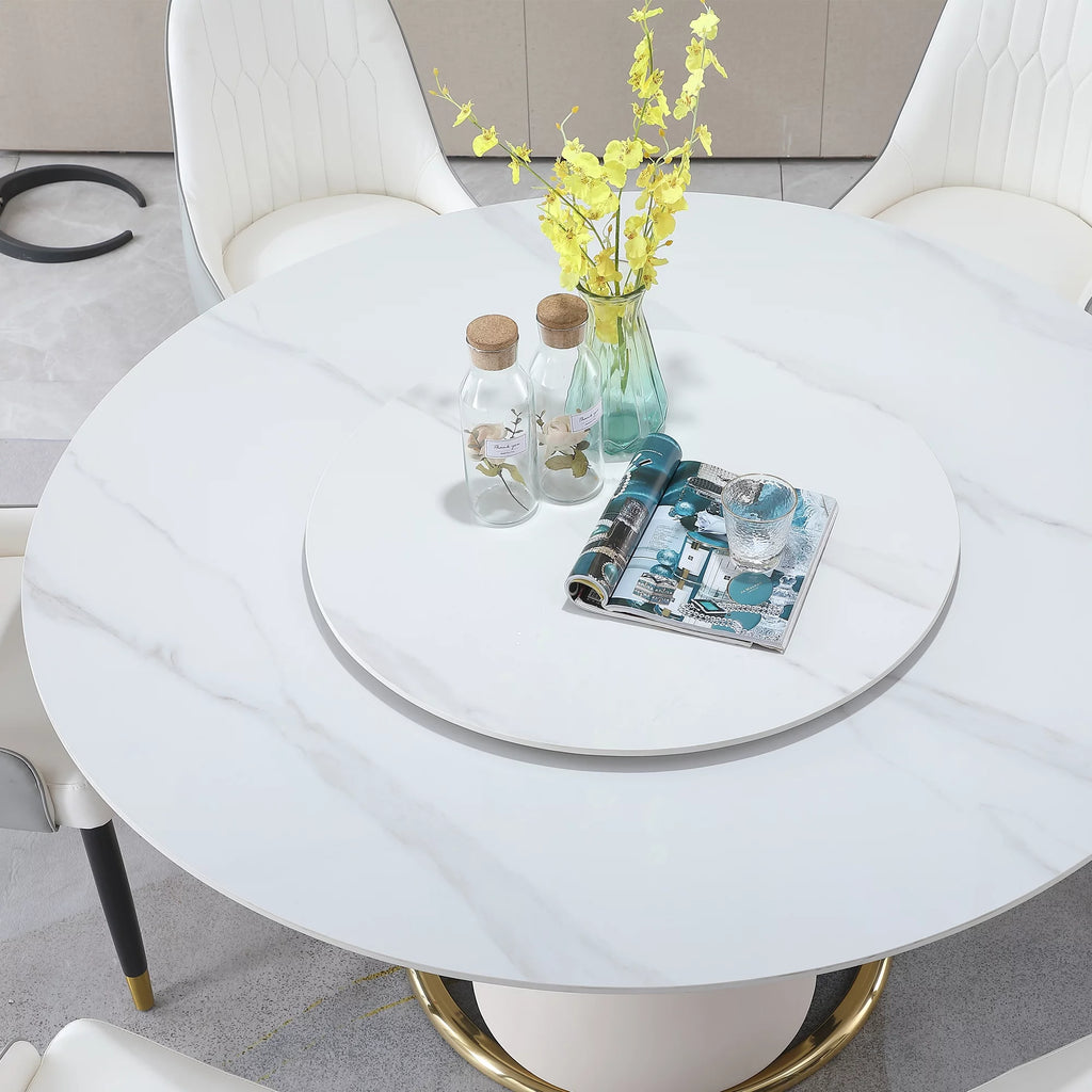 Sintered Stone Dining Table with 8 Chairs W578