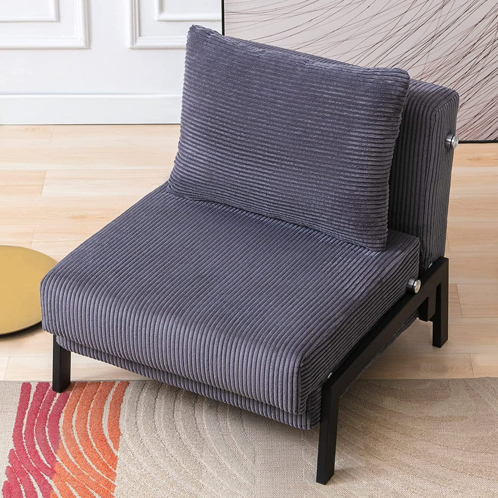 Foldable Sleeper Sofa Bed Dark Grey D13326