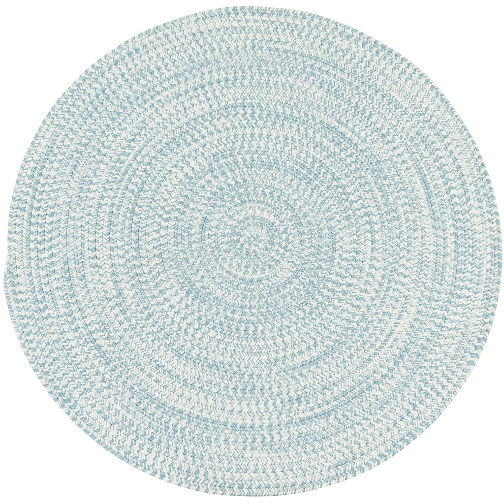 Federal Blue 9 ft Round Braided Rug B264268