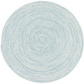 Federal Blue 9 ft Round Braided Rug B264268