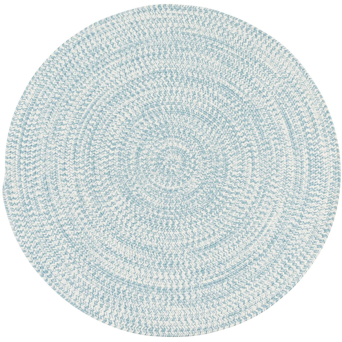 Federal Blue 9 ft Round Braided Rug B264268