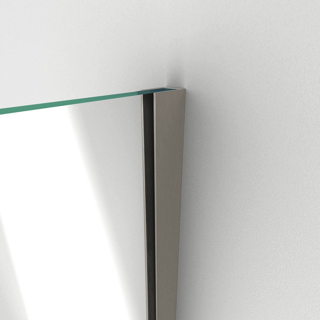Brushed Nickel Hinged Shower Door J183003