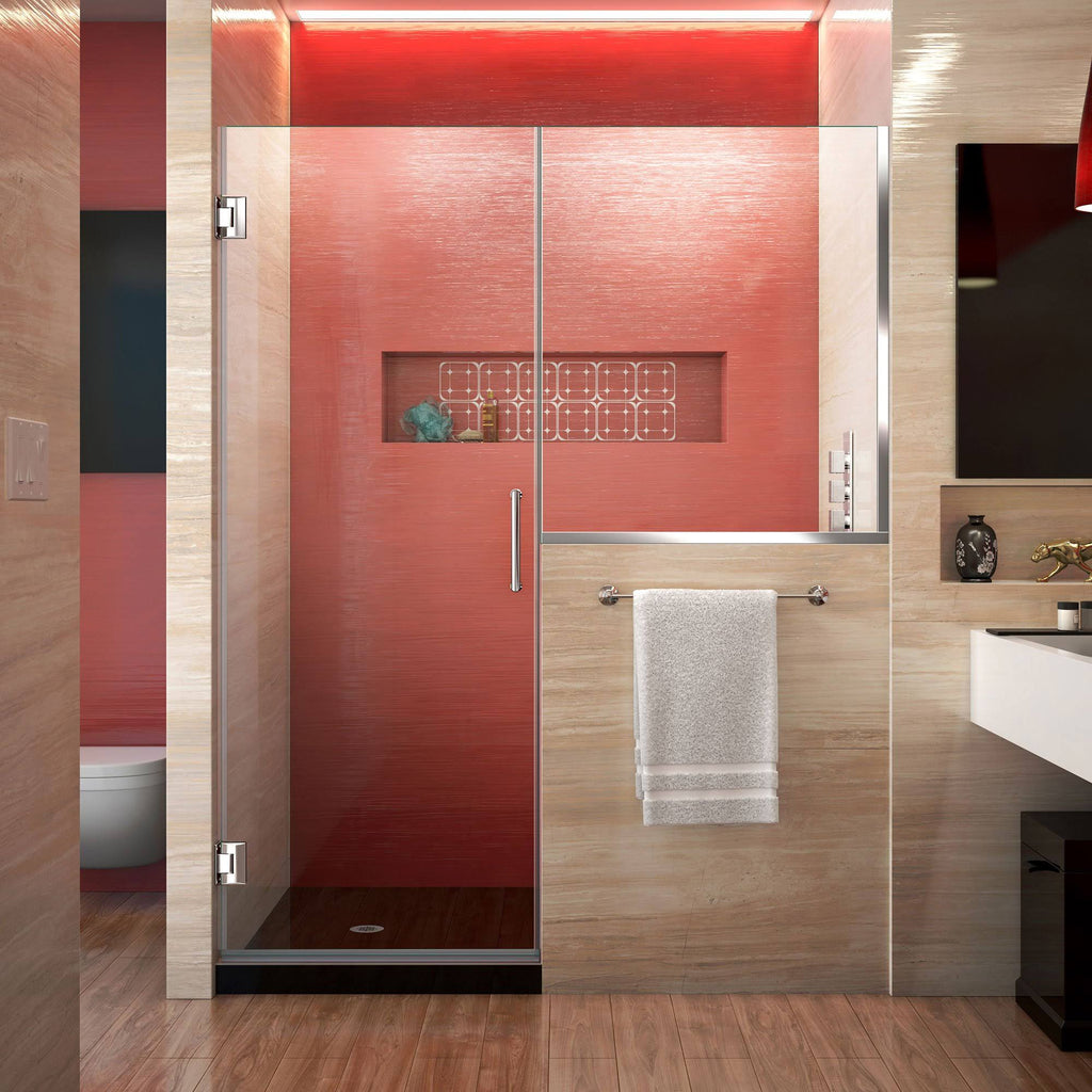 Brushed Nickel Hinged Shower Door J183003