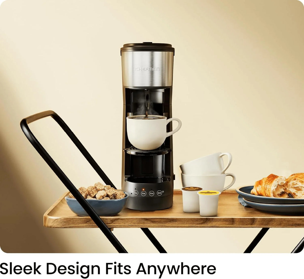 Single Serve Coffee Maker with Reusable Filter, Black X83387