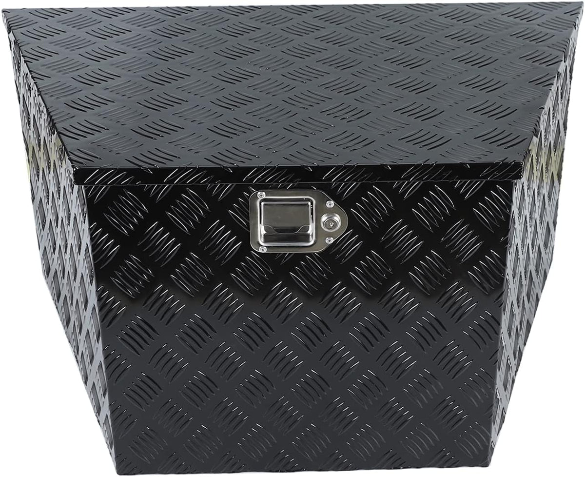 Black Heavy Duty Aluminum Trailer Tongue Tool Box with Lock Q5084